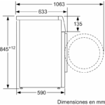 Lavadora de Carga Frontal Balay 3TS282B 8 kg 1200 rpm - Imagen 3