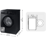 Lavadora de Carga Frontal Samsung WW11DG5B25ABEC 11 kg 1400 rpm - Imagen 3